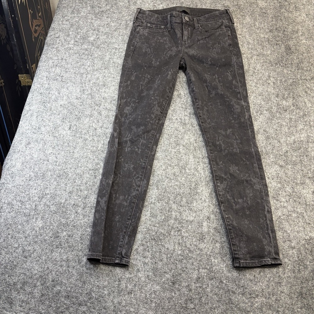 Vince Acid Wash Black Gray Jeans Size 25 Slim Straight Distressed Denim